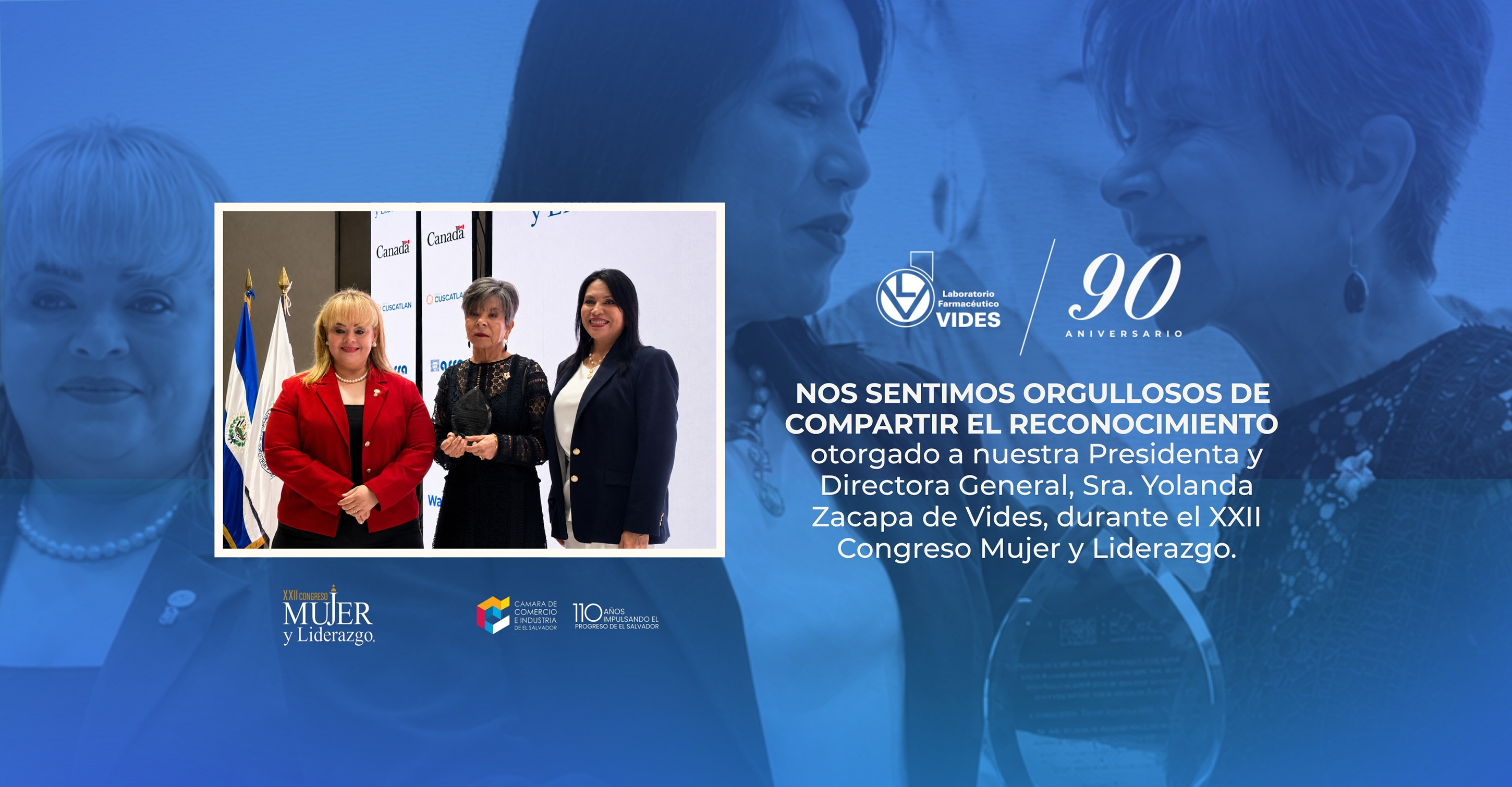 Reconocimiento a nuestra Presidenta y Directora General, Sra. Yolanda Zacapa de Vides